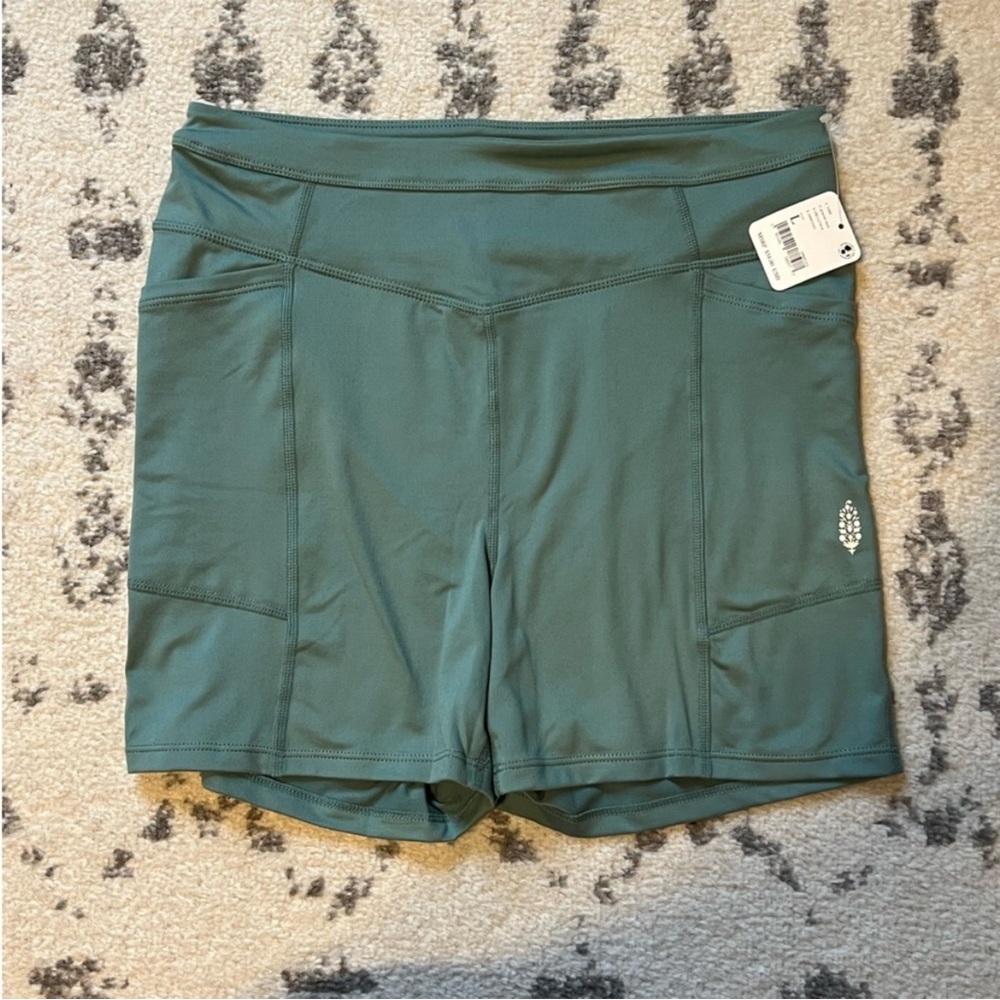 Free People Movement Bike Shorts in Glacial Mist